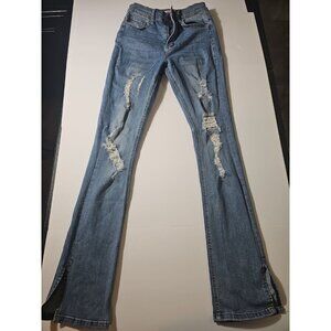 Vibrant M.I.U. distressed flare jeans  size 9 (HL290)